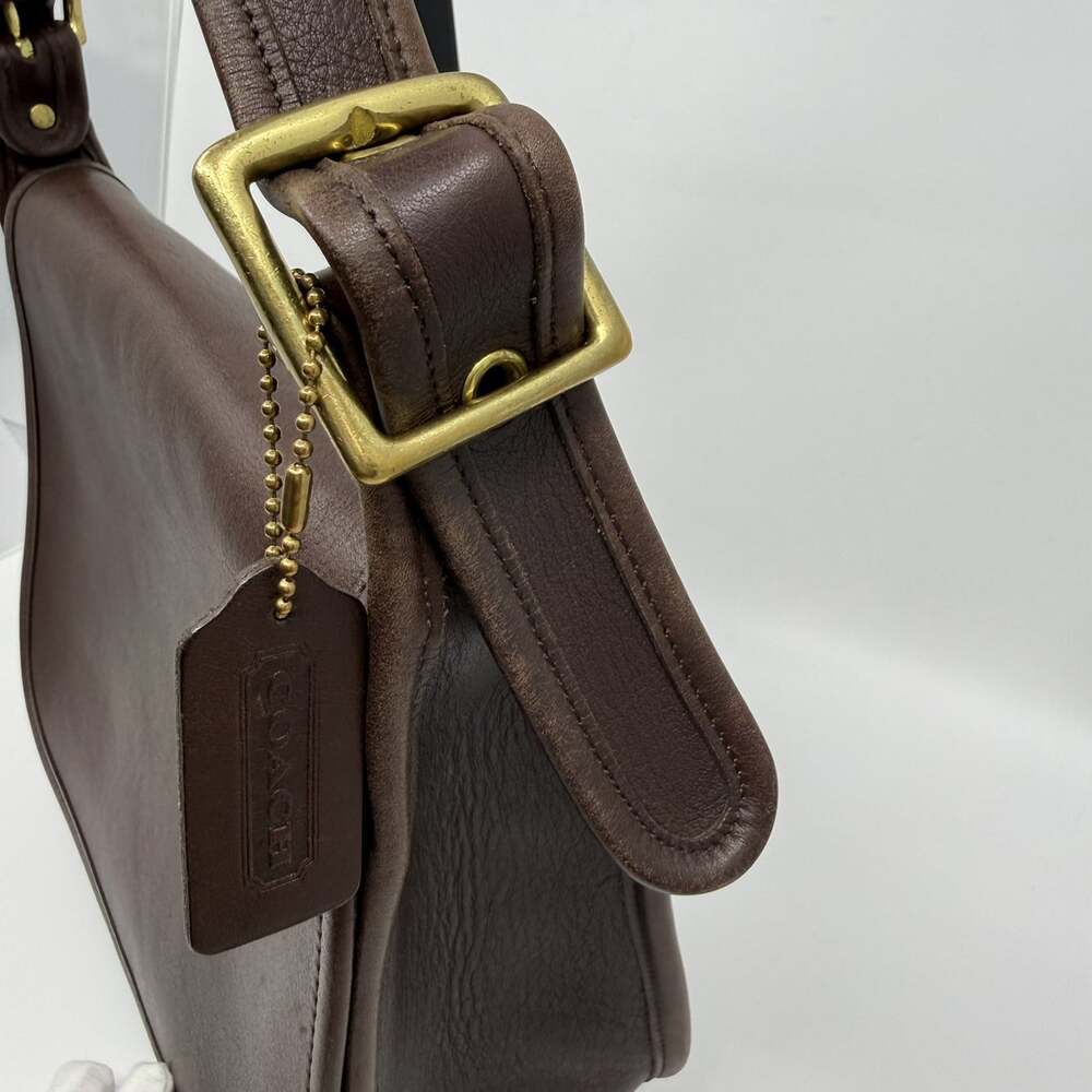 VTG 1997 Coach Patricia's Legacy 9951 Mahogany Brown Leather Shoulder Bag USA - Picture 4 of 16